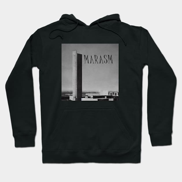 MARASM Brutalist Tower print Hoodie by MARASM